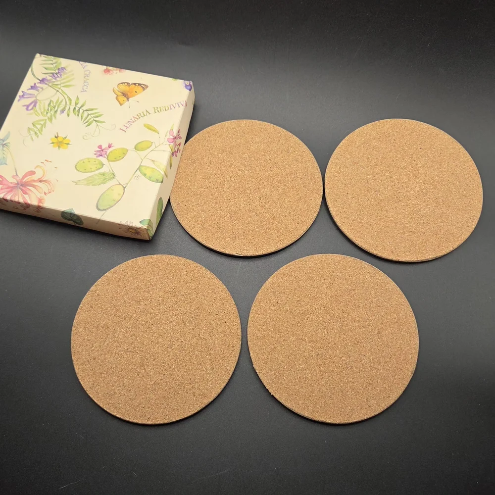 Marjolein Bastin Wildflower Meadow Coasters Set of 4 Birds Flowers Cork Base